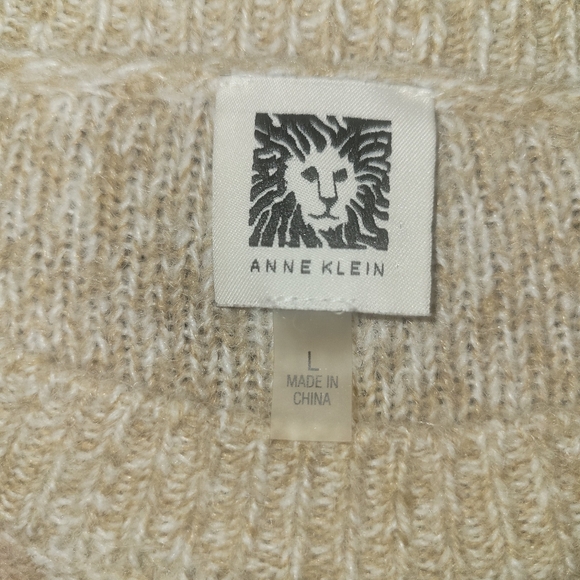 Anne Klein Beige Sweater with Button Detail - Picture 6 of 10